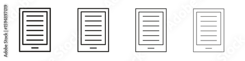 Ebook icon symbols collection. Vector EPS 10