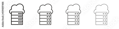 Data center icon symbols collection. Vector EPS 10