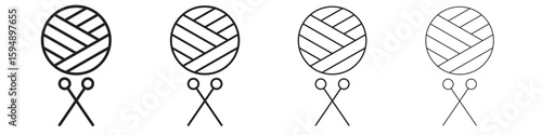 Crochet icon symbols collection. Vector EPS 10