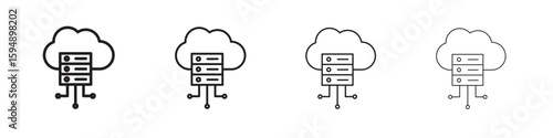 Cloud server icon symbols collection. Vector EPS 10