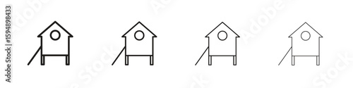 Chicken coop icon symbols collection. Vector EPS 10