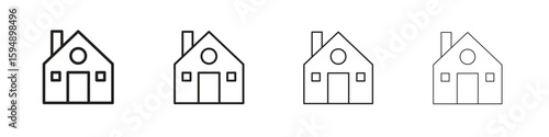 Chalet icon symbols collection. Vector EPS 10