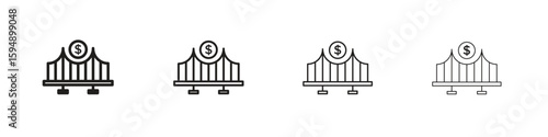 Bridging loan icon symbols collection. Vector EPS 10