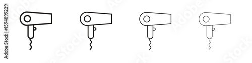 Blow dryer icon symbols collection. Vector EPS 10