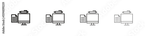 Blended learning icon symbols collection. Vector EPS 10