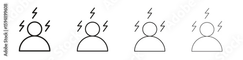 Anxiety icon symbols collection. Vector EPS 10
