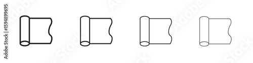 Aluminum foil icon symbols collection. Vector EPS 10