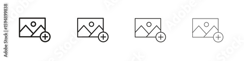 Add photos icon symbols collection. Vector EPS 10