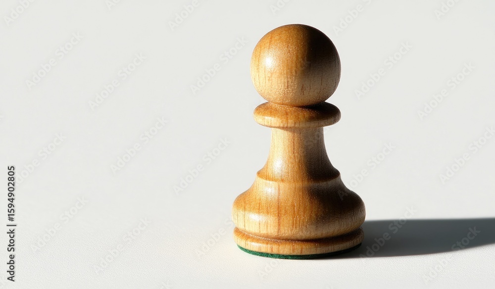 Close-up of a light-brown wooden chess pawn. Close-up of a light-brown wooden chess pawn.