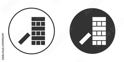 Wooden block icon vector solid icon style illustration. EPS 10 file