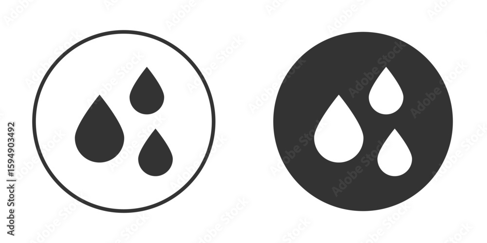 Fototapeta premium Water drop icon vector solid icon style illustration. EPS 10 file
