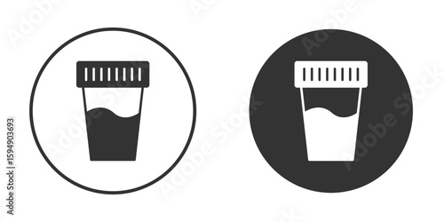 Urine test icon vector solid icon style illustration. EPS 10 file