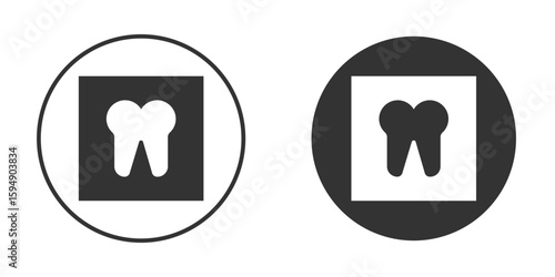 Tooth icon vector solid icon style illustration. EPS 10 file