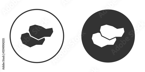 Stone icon vector solid icon style illustration. EPS 10 file