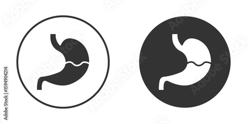 Stomach with Liquids icon vector solid icon style illustration. EPS 10 file