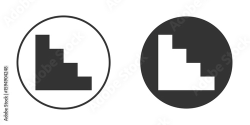 Stairs icon vector solid icon style illustration. EPS 10 file