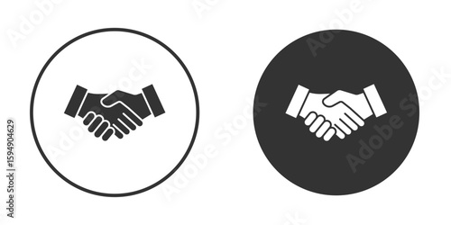 Shake hands icon vector solid icon style illustration. EPS 10 file