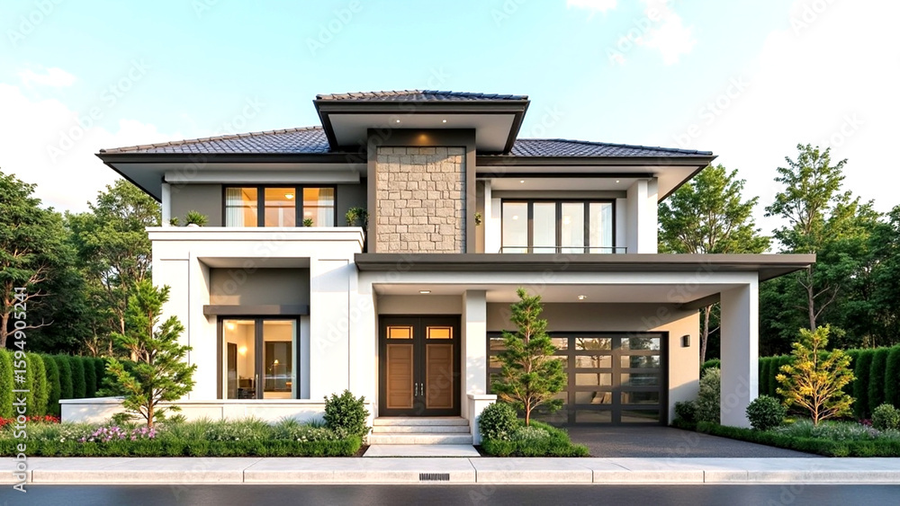 Fototapeta premium Single-Family Home, Townhouse, Condo, Apartment – Find Your Home 