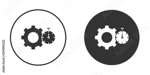 Productivity icon vector solid icon style illustration. EPS 10 file