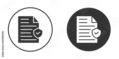 Policy icon vector solid icon style illustration. EPS 10 file