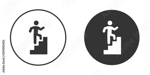 People Climbing icon vector solid icon style illustration. EPS 10 file