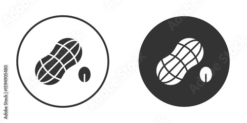 Peanut icon vector solid icon style illustration. EPS 10 file