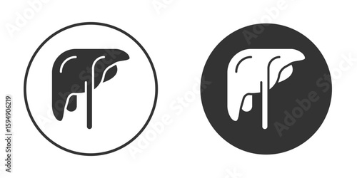 Liver icon vector solid icon style illustration. EPS 10 file