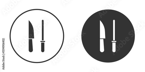 Knife sharpener icon vector solid icon style illustration. EPS 10 file