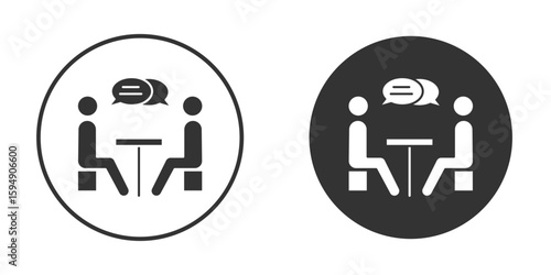Job interview icon vector solid icon style illustration. EPS 10 file
