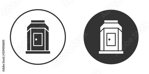 Infrared heat cabin icon vector solid icon style illustration. EPS 10 file