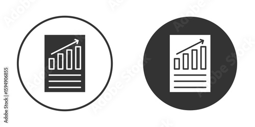 Income statement icon vector solid icon style illustration. EPS 10 file