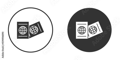 Immigration icon vector solid icon style illustration. EPS 10 file
