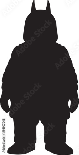 Black image of Caratch in silhouette pure white background.