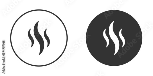 Hot icon vector solid icon style illustration. EPS 10 file
