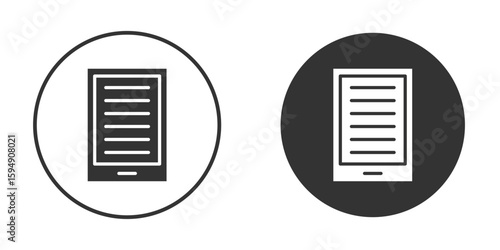 Ebook icon vector solid icon style illustration. EPS 10 file