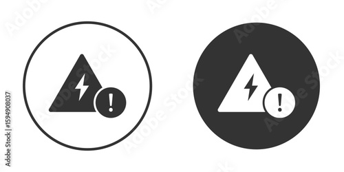 Electric Problem icon vector solid icon style illustration. EPS 10 file