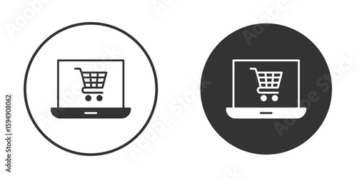 E commerce platform icon vector solid icon style illustration. EPS 10 file