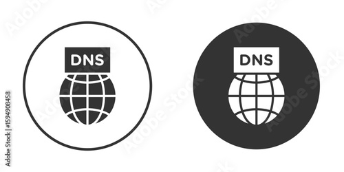 DNS icon vector solid icon style illustration. EPS 10 file