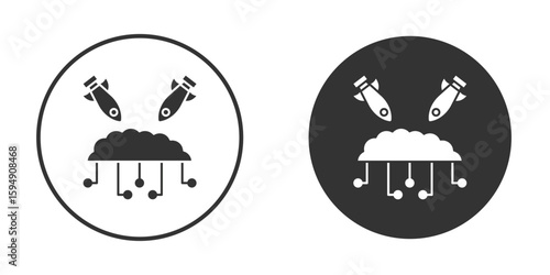 DOS icon vector solid icon style illustration. EPS 10 file