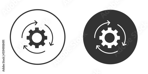 Devops icon vector solid icon style illustration. EPS 10 file