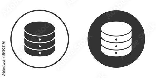 Cylinder database icon vector solid icon style illustration. EPS 10 file