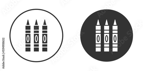Crayon icon vector solid icon style illustration. EPS 10 file