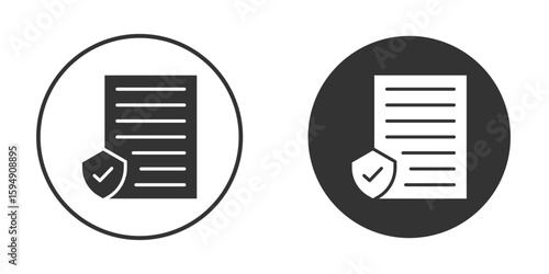 Contract coverage icon vector solid icon style illustration. EPS 10 file