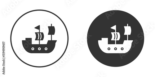 Caravel icon vector solid icon style illustration. EPS 10 file