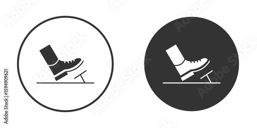 car pedal icon vector solid icon style illustration. EPS 10 file