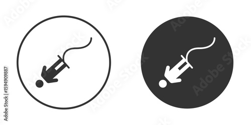 Bungee jumping icon vector solid icon style illustration. EPS 10 file