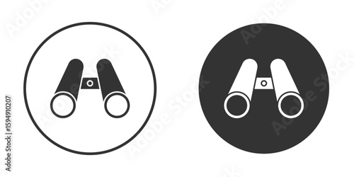Binoculars icon vector solid icon style illustration. EPS 10 file