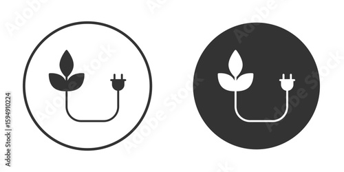 Biomass energy icon vector solid icon style illustration. EPS 10 file
