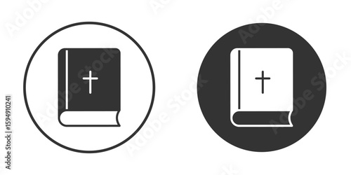 Bible icon vector solid icon style illustration. EPS 10 file