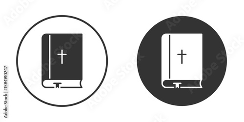 Bible icon vector solid icon style illustration. EPS 10 file